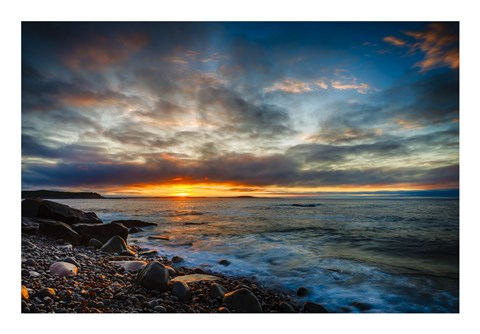 Framed Sunrise on Boulder Beach Print