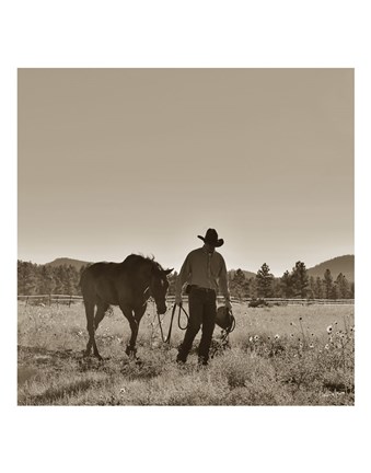 Framed There Will Be Peace In The Valley (sepia) Print