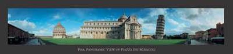 Framed Pisa - Panoramic Piazza Dei Miracoli Print