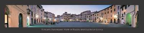 Framed Tuscany Panoramic View of Lucca Print