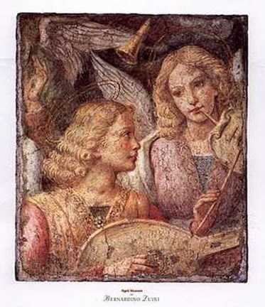 Framed Angeli Musicante Print