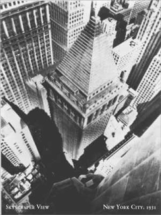 Framed Skyscraper View NYC 1931 Print