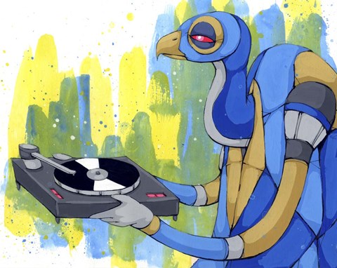 Framed Vinyl Vulture Print