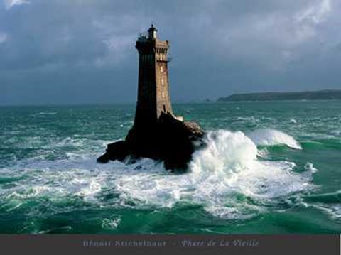 Framed Phare de la Vieille Print