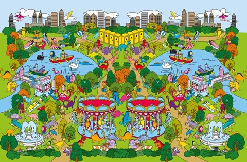 Framed Dino Park Print