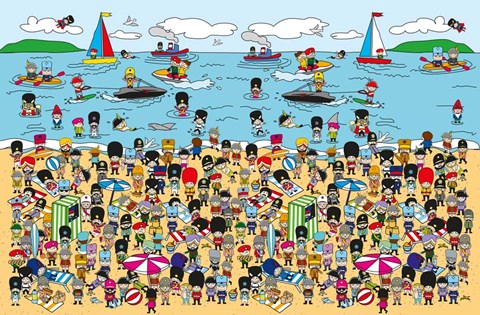 Framed Toy Soldiers - Beach Print