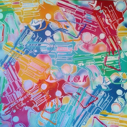 Framed Abstract Pop Guns Print