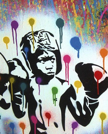 Framed Boxer V Pollock Print