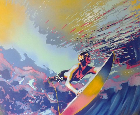 Framed Surfing Print