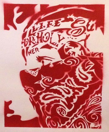 Framed Bandana Man Red Print