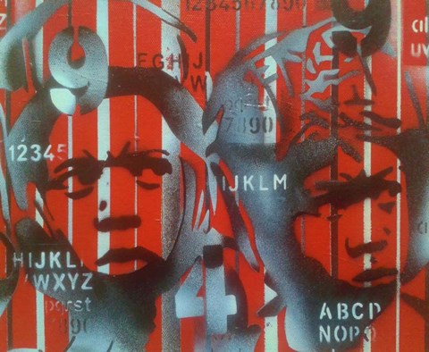 Framed Boxer V Alphabet Print