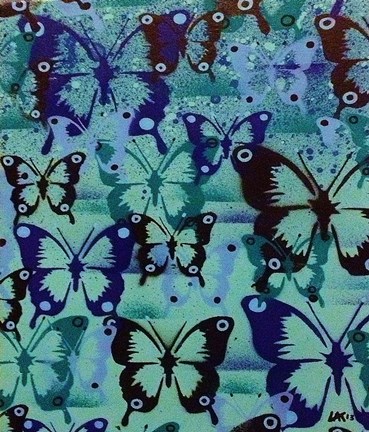 Framed Butterfly Patterns Print