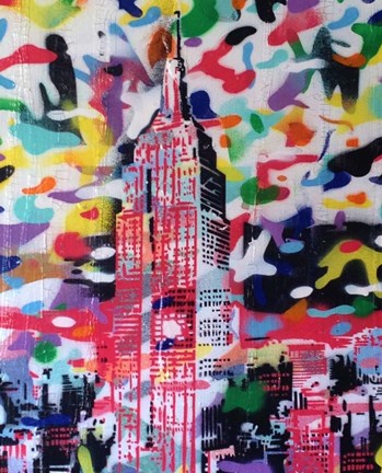 Framed New York Camo Print