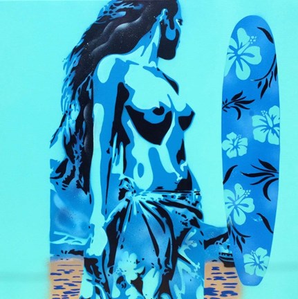 Framed Tiki Surf Print