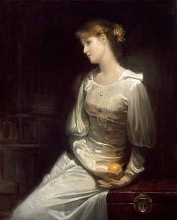 Framed Pensive Lady Print