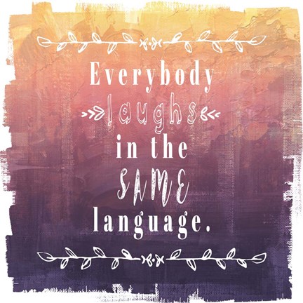 Framed Ombre Everybody Laughs Print