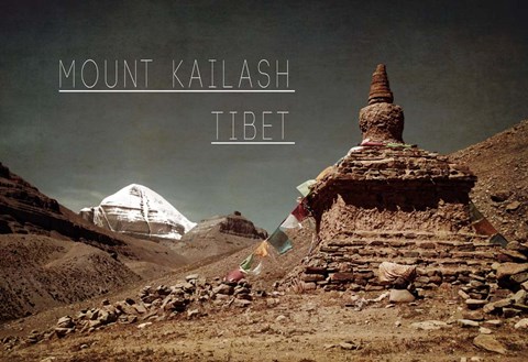 Framed Vintage Mount Kailash, Tibet, Asia Print