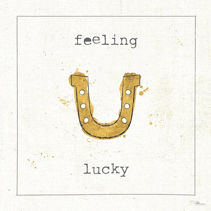 Framed Lil Memos Feeling Lucky Print