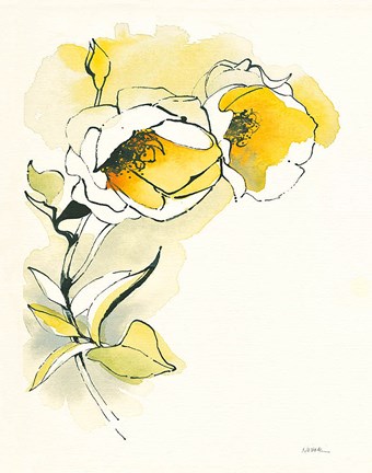 Framed Carols Roses II Print