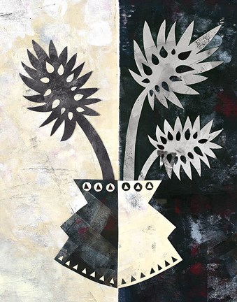 Framed Pretty Palms IV Neutral Print