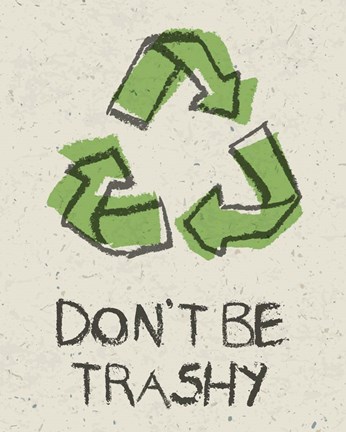 Framed Don't be Trashy Print