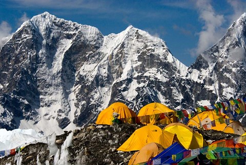 Framed Base Camp, Mt Everest, Nepal Print