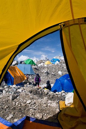 Framed Tents of Mountaineers , Mt Everest, Nepal Print