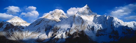 Framed Everest &amp; Nuptse Sagamartha National Park Nepal Print