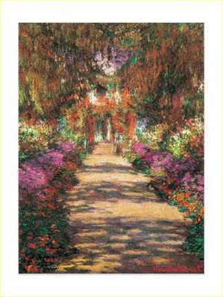 Framed Une Ale&#39;e du Jardin de Monet Print