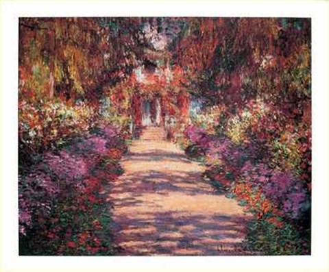 Framed Une Ale'e du Jardin de Monet Print