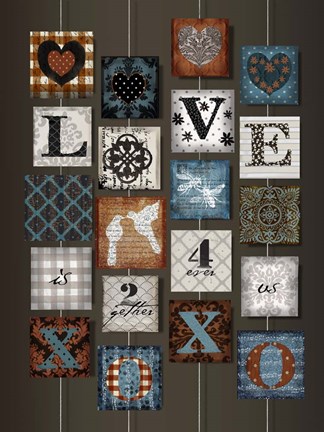 Framed Love on Strings Print