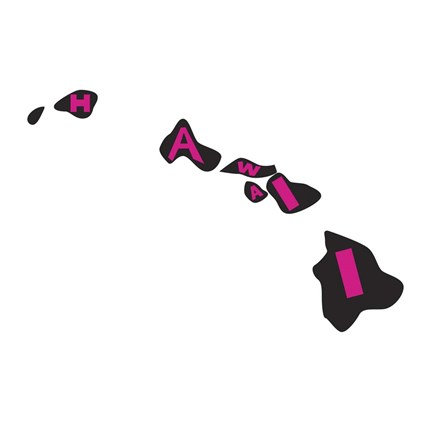 Framed Hawaii Letters Print