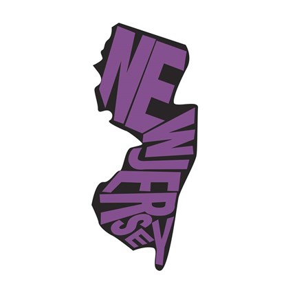 Framed New Jersey Letters Print