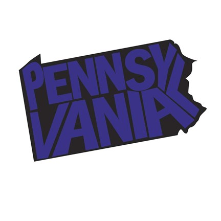 Framed Pennsylvania Letters Print