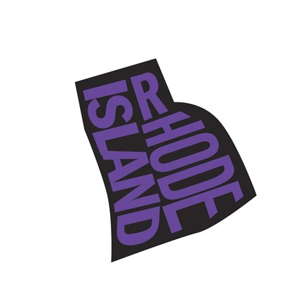 Framed Rhode Island Letters Print