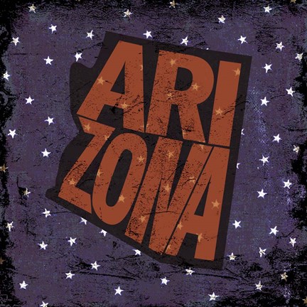 Framed Arizona on Pattern Print