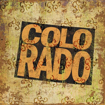 Framed Colorado on Pattern Print