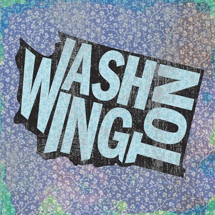 Framed Washington on Pattern Print