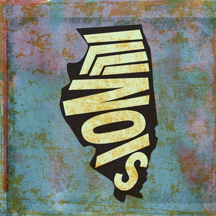 Framed Illinois Print