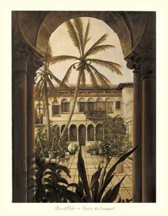 Framed View to the Courtyard Print