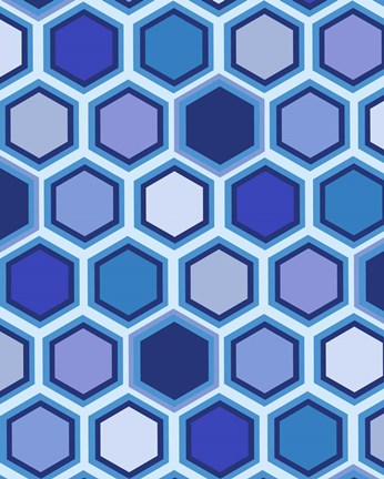 Framed Cool Blue 3 Print