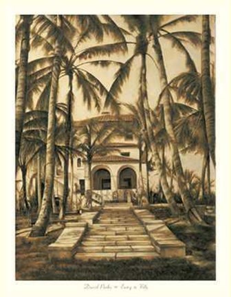 Framed David Parks - Entry to Villa Size 27.5x35.5 Print