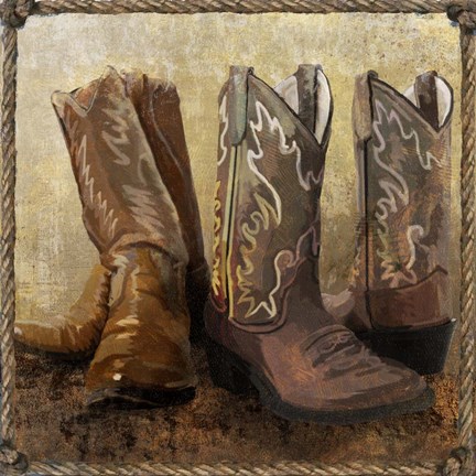 Framed Roped In Boots Print