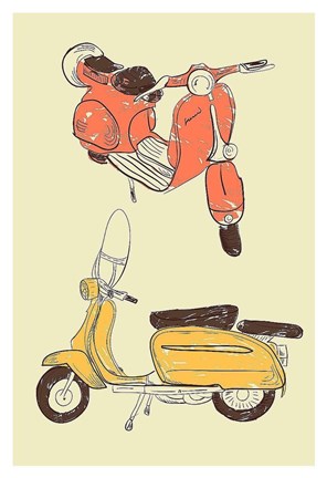 Framed Scooter IV Print