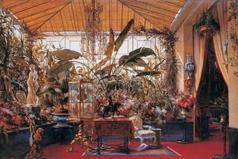 Framed Charles Giraud - Veranda de la Princesse Mathilde Size 36.75x24.5 Print