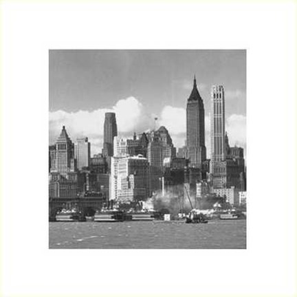 Framed Manhattan Skyline, New York City, c.1940 Print