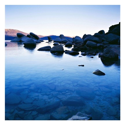 Framed Blue Rocks Print