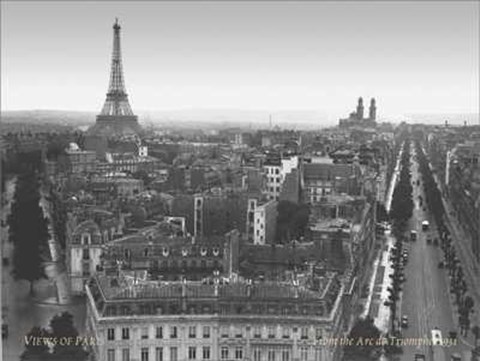 Framed Views of Paris from the Arc de Triomph Print