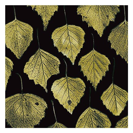 Framed Green Leaves Print