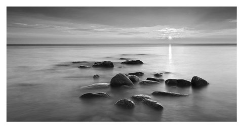 Framed Rocks in Mist 2 Print
